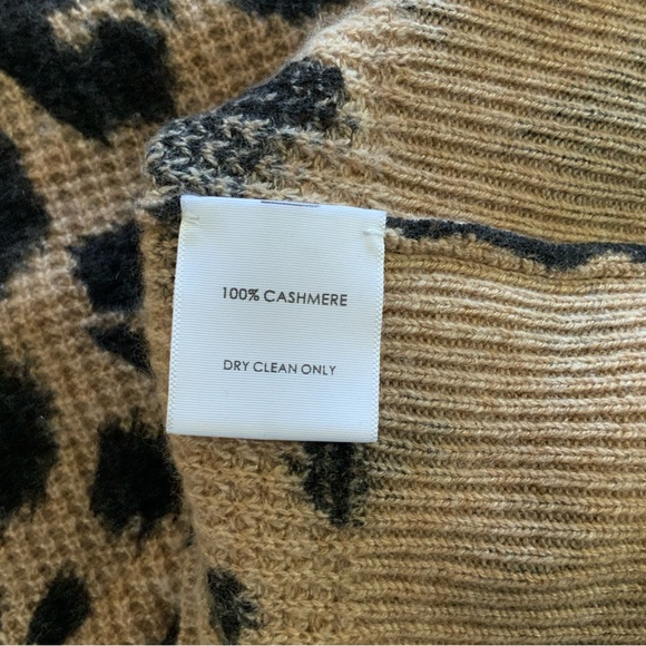 White + Warren Cashmere Animal Print Sweater - Picture 4 of 4